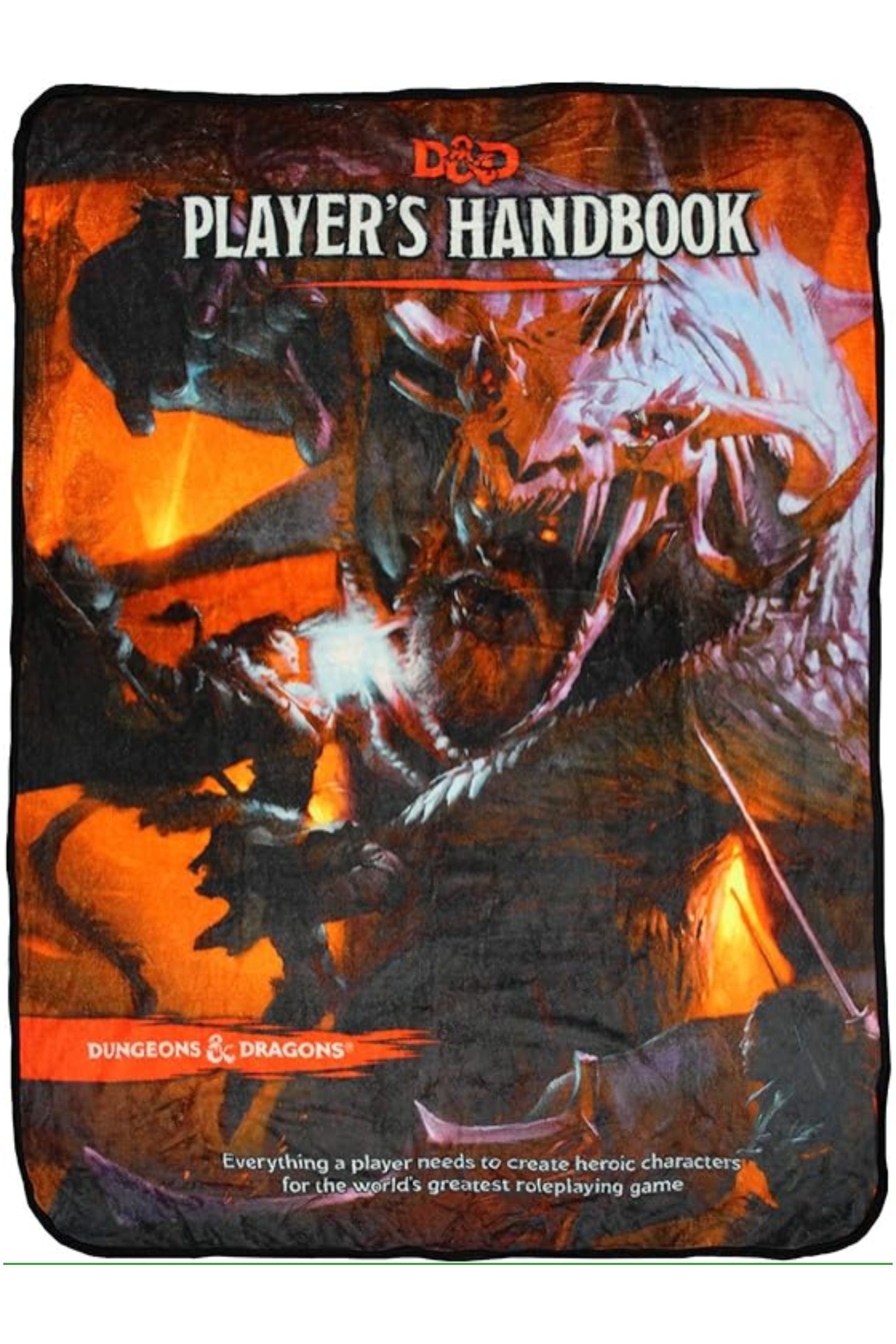 Bioworld Dungeons & Dragons Player's Handbook Fifth Edition Plush Throw Blanket