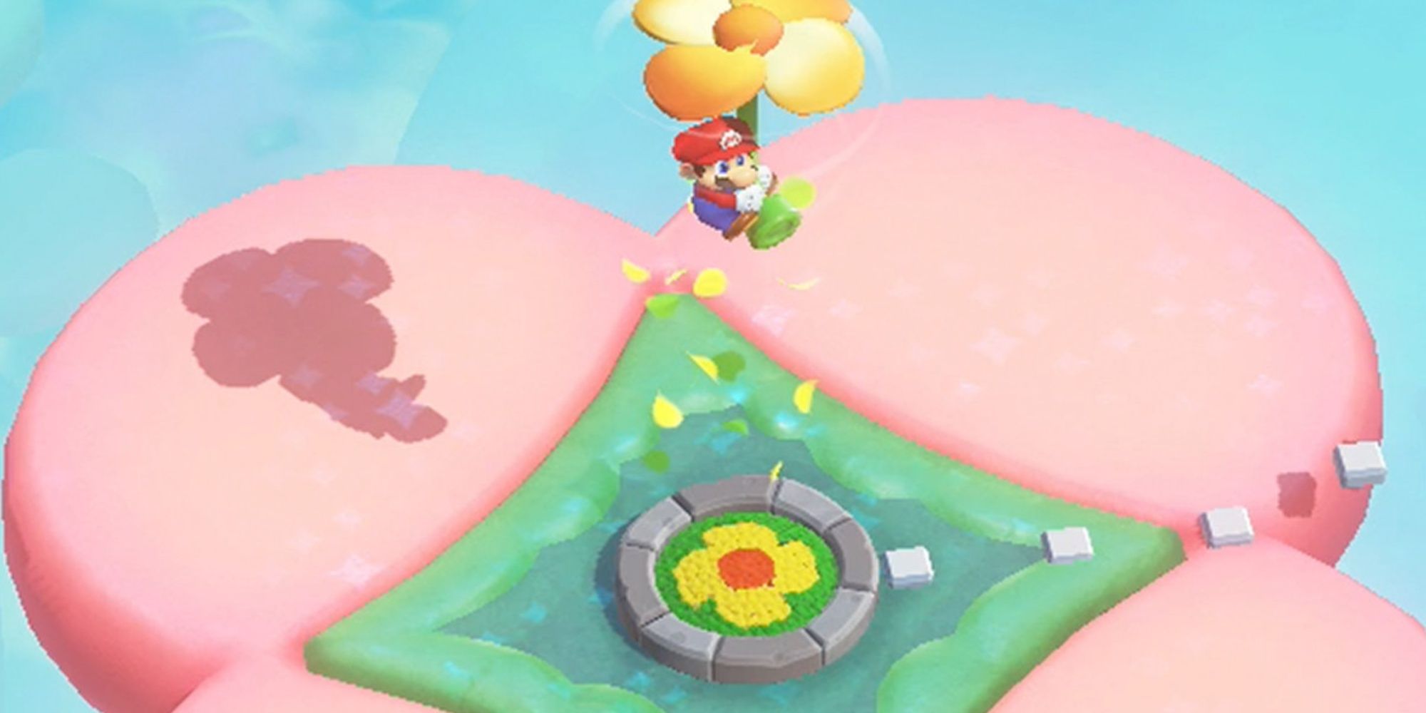 Mario taking A Flying Flower To A Special World