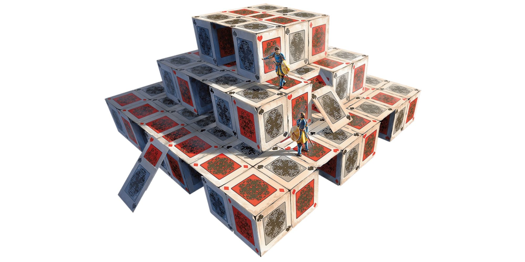 DND House of Cards Magic Item showing cards built into a shelter