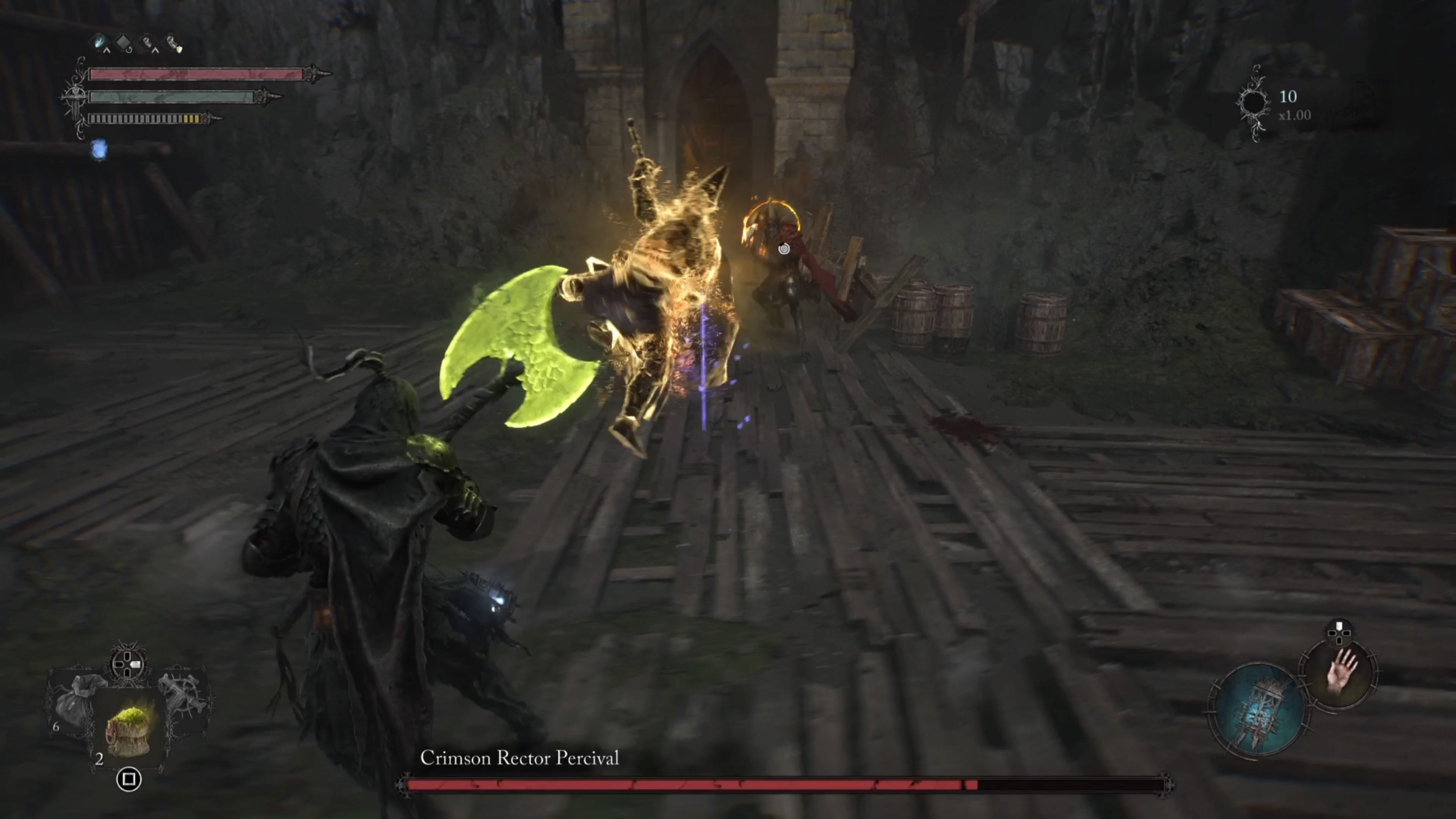 Crimson Rector Percival Boss summoning specter in Lords of the Fallen