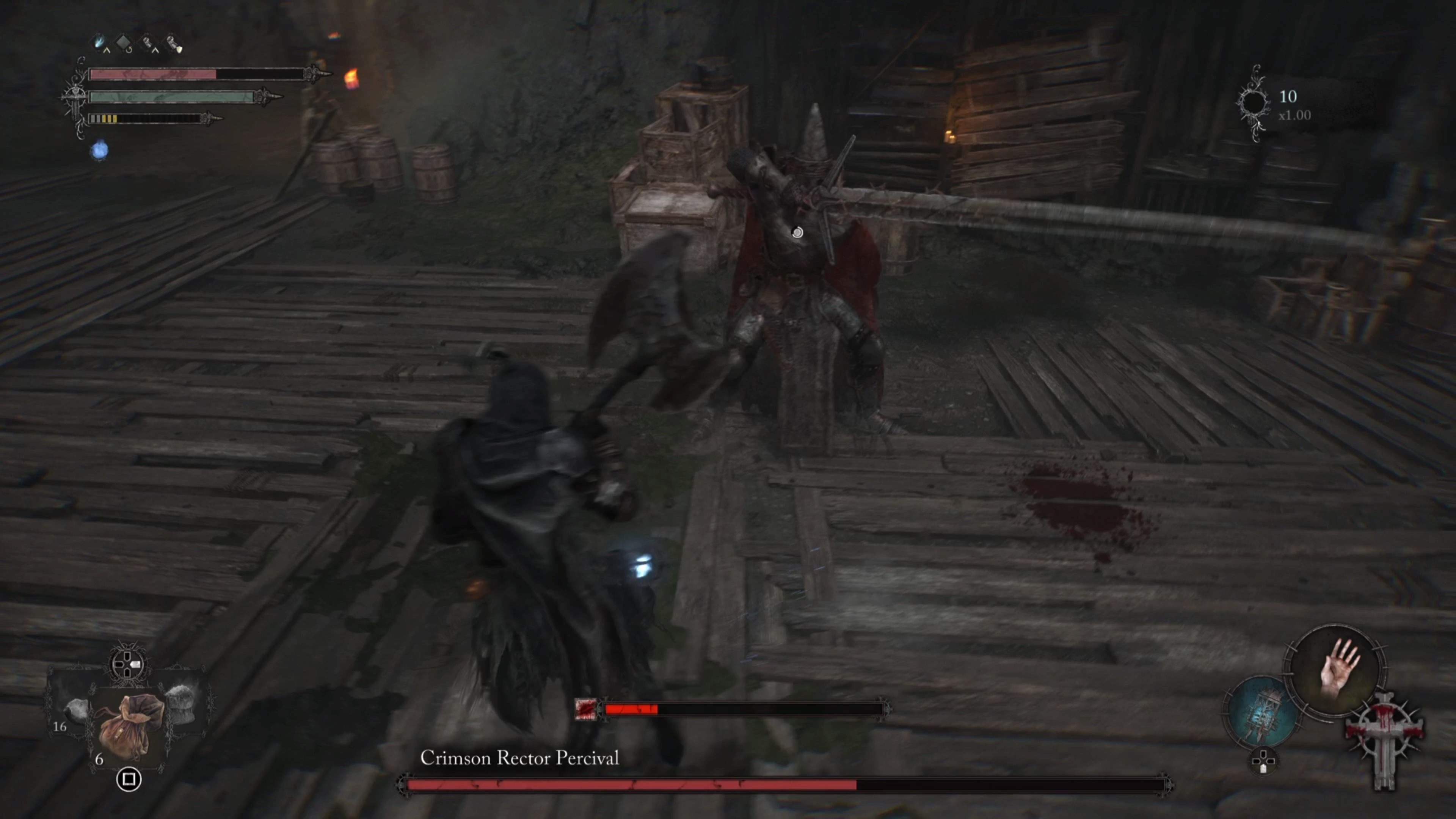 Crimson Rector Percival Boss sword does bleed damage in Lords of the Fallen