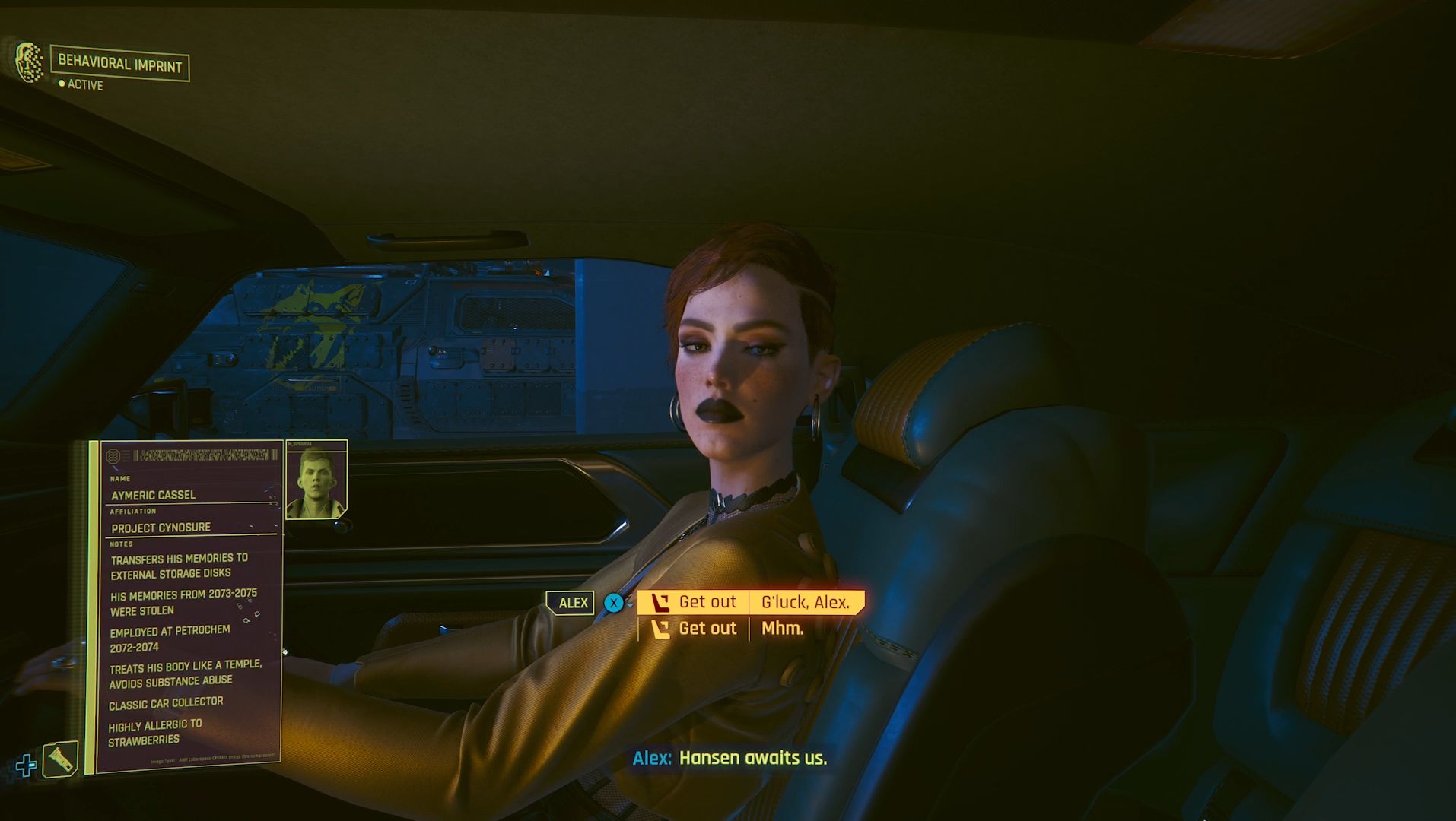 Speaking To Aurore With The Dossier Open In Cyberpunk 2077 Phantom Liberty