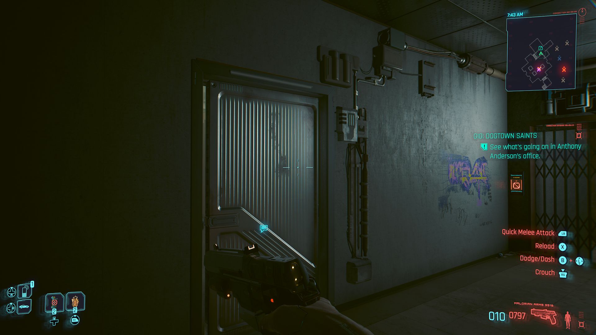 Cyberpunk 2077 Phantom Liberty Screenshot Of Anderson Office Door