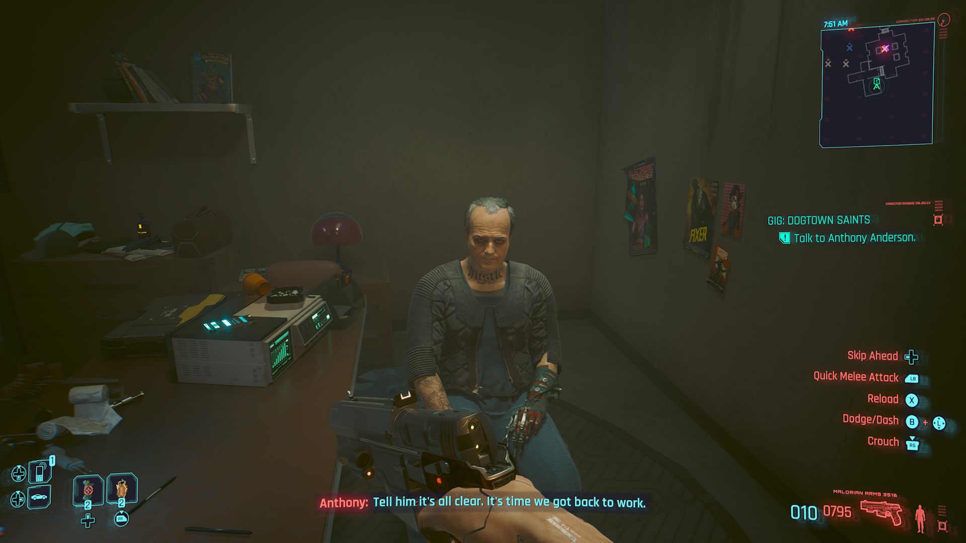Cyberpunk 2077 Phantom Liberty Screenshot Of Player Talking To Anderson Who Is Sat Down