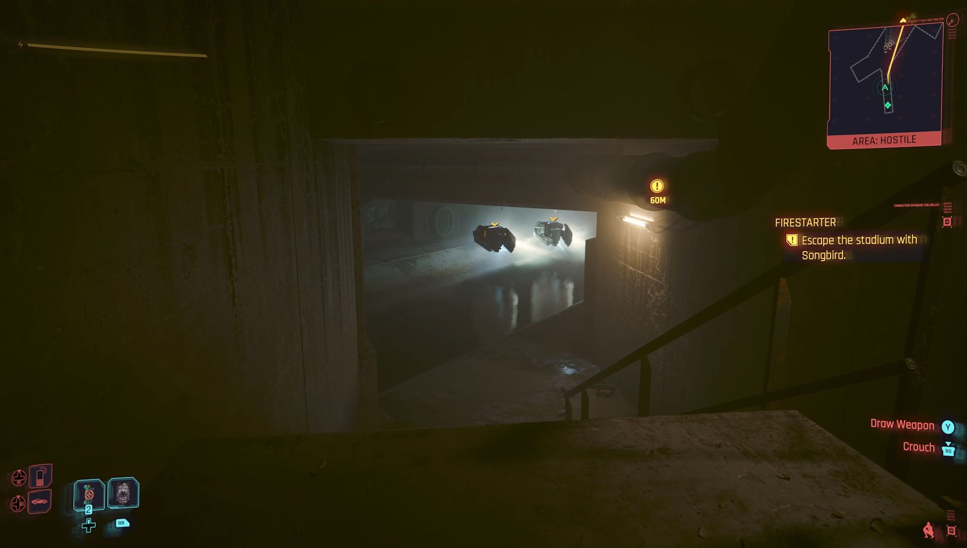 Cyberpunk 2077 Phantom Liberty Screenshot Of Drones Passing Over Water