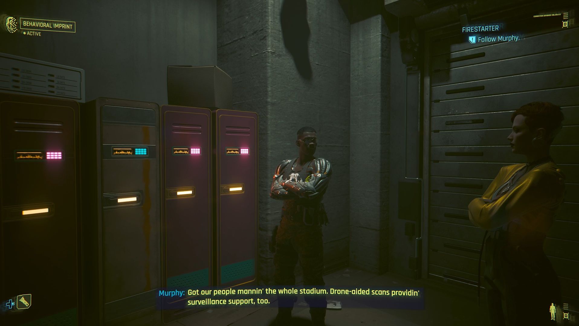 Cyberpunk 2077 Phantom Liberty Screenshot Of Murphy Stood By Lockers