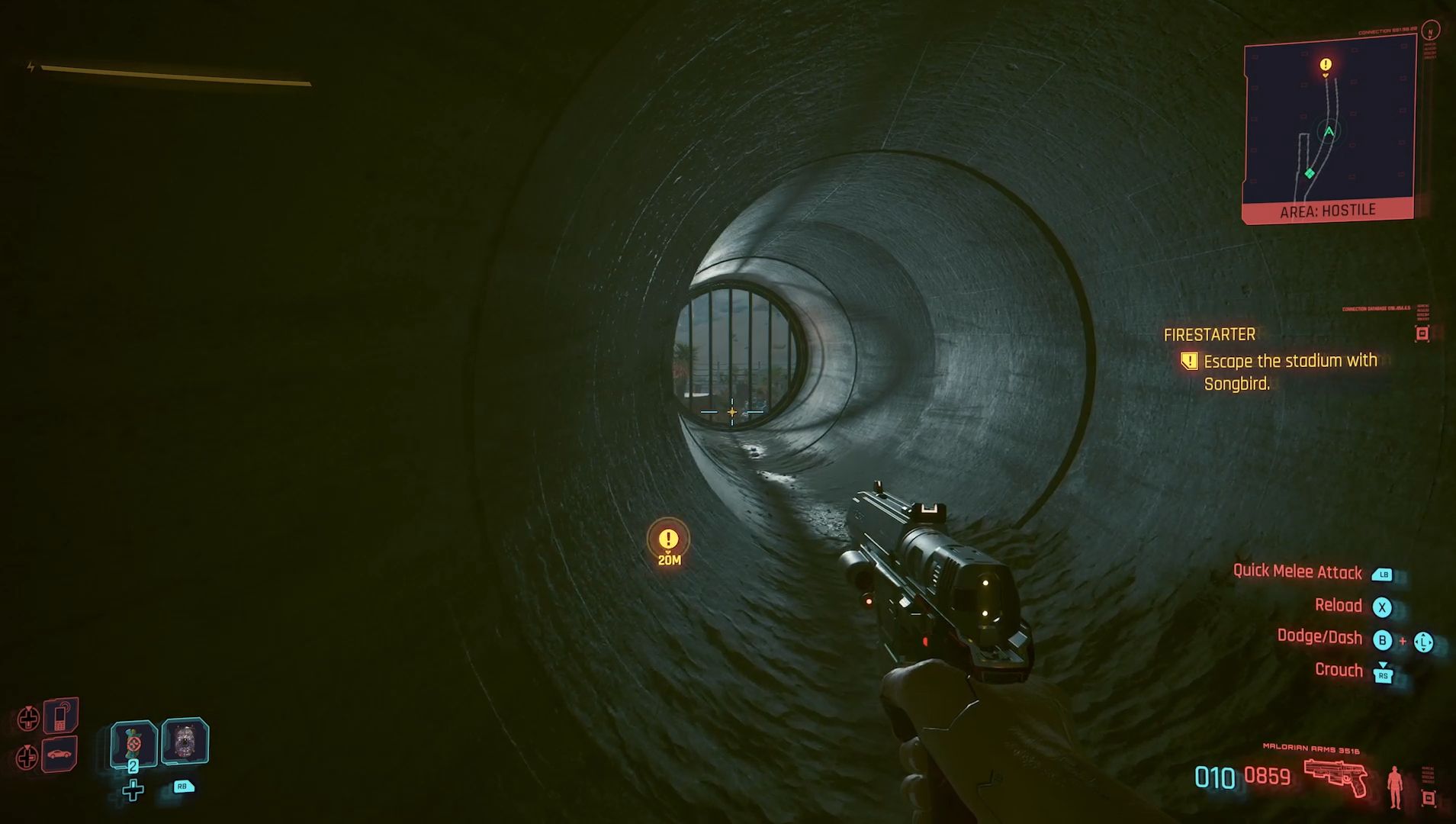 Cyberpunk 2077 Phantom Liberty Screenshot Of Tunnel And Sewer Grate