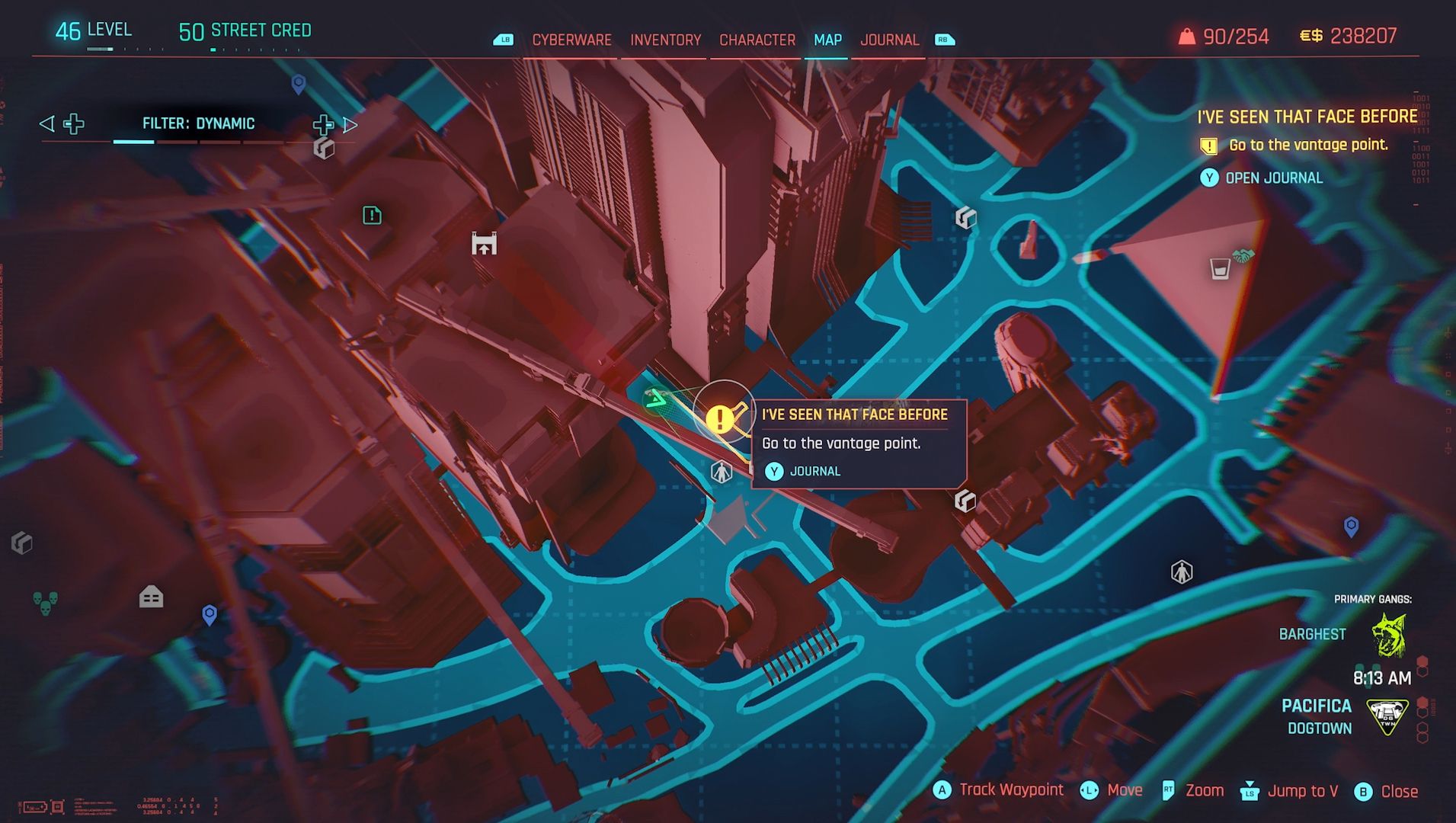 Cyberpunk 2077 Phantom Liberty Screenshot Of Vantage Point On Map