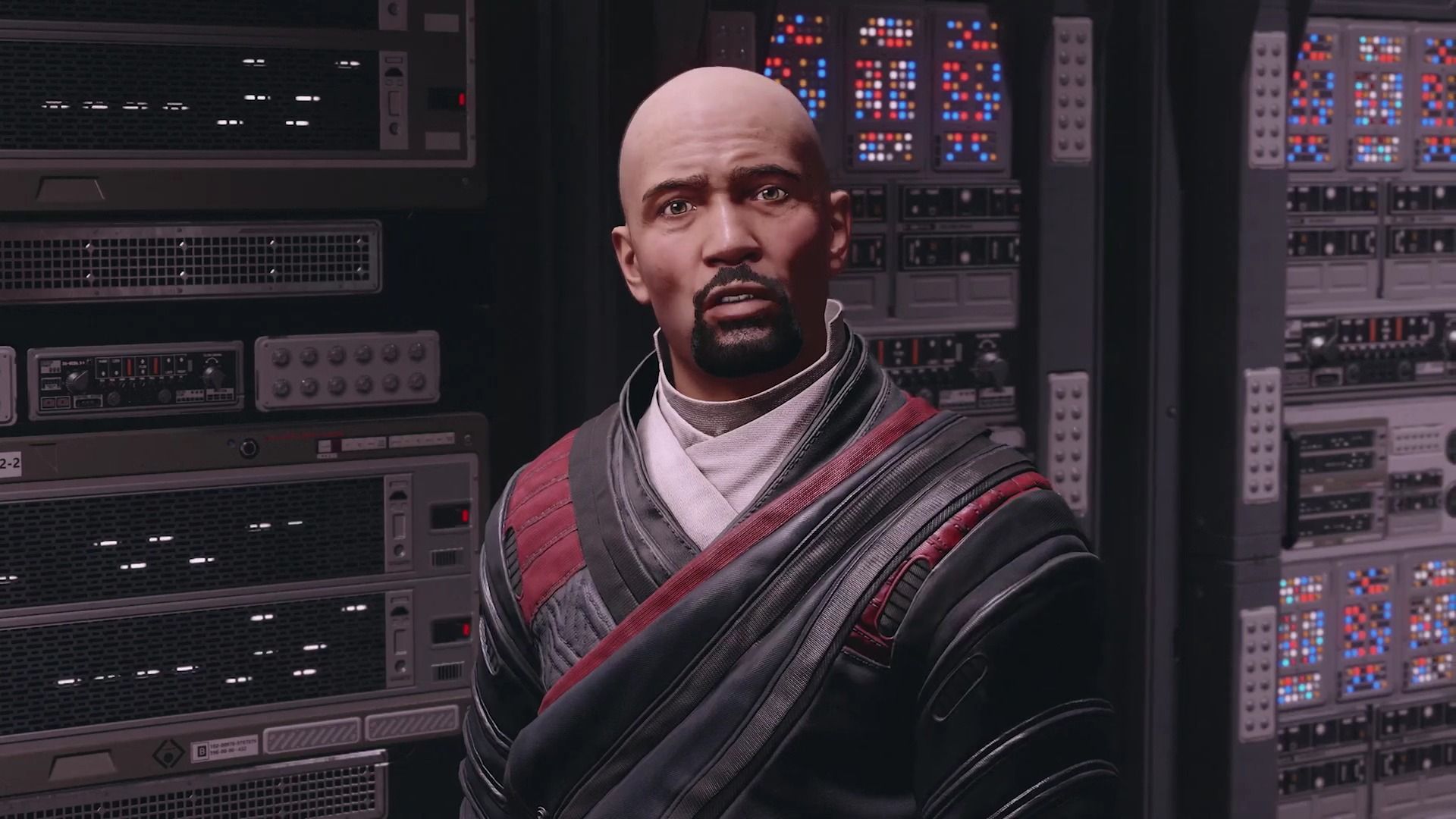 A player in dialogue with Dalton Finesse at the Ryujin Tower in Neon Starfield.
