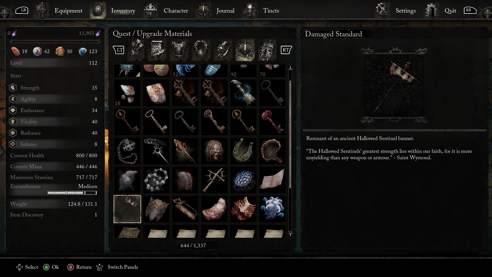 Damaged Standard item description Lords of the Fallen