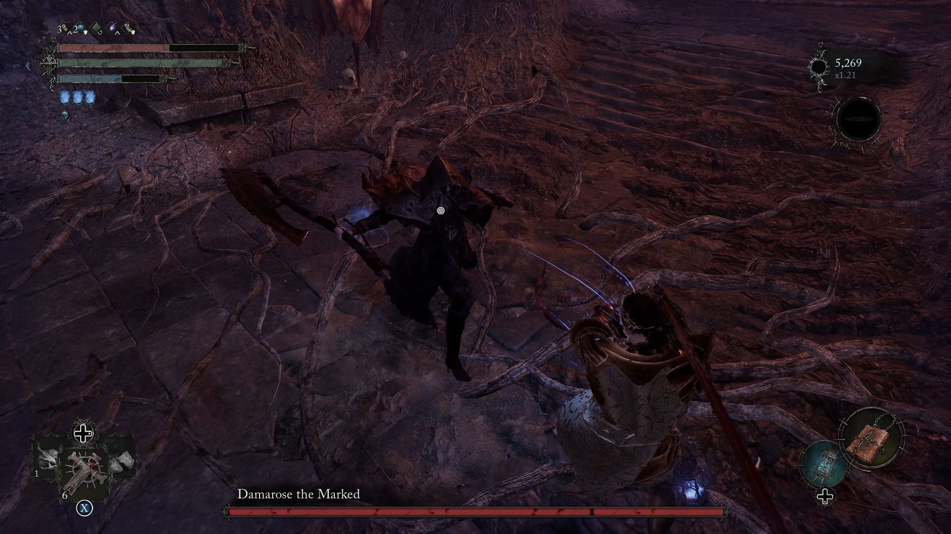 Damarose is about to attack the player Lords of the Fallen