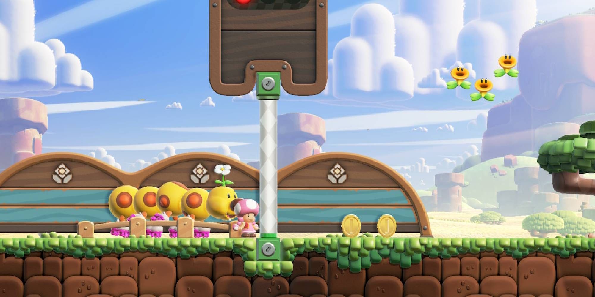 toadette and wiggler about to race