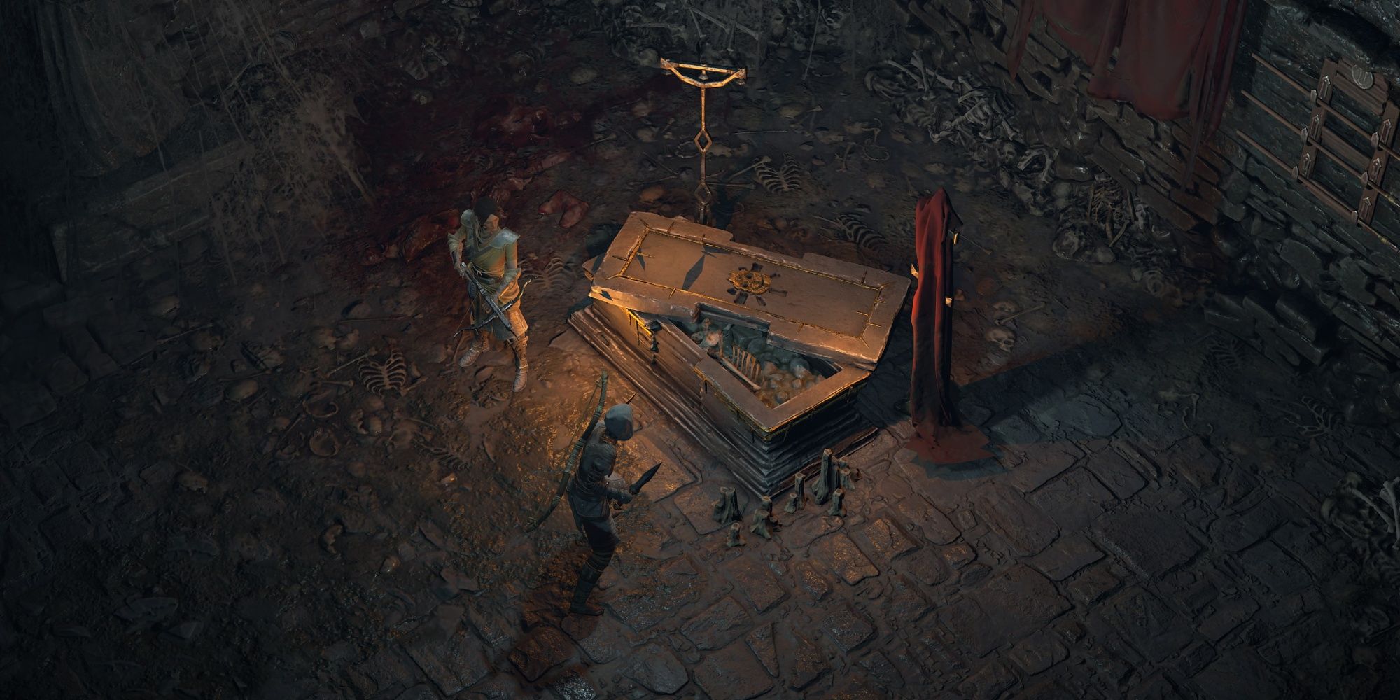 Diablo 4 Season Of Blood Witness in the Dust Skull Coffin