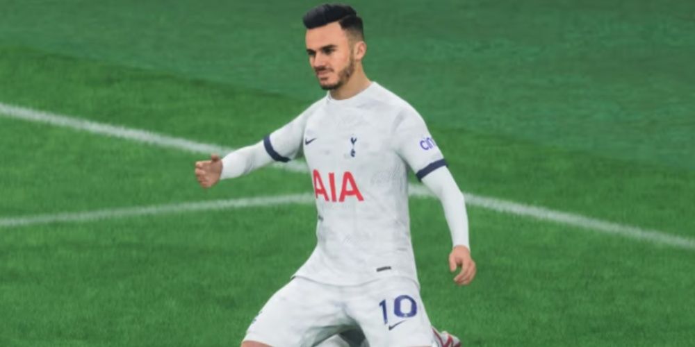 EA Sports FC 24, Tottenham's James Maddison Celebrating A Goal