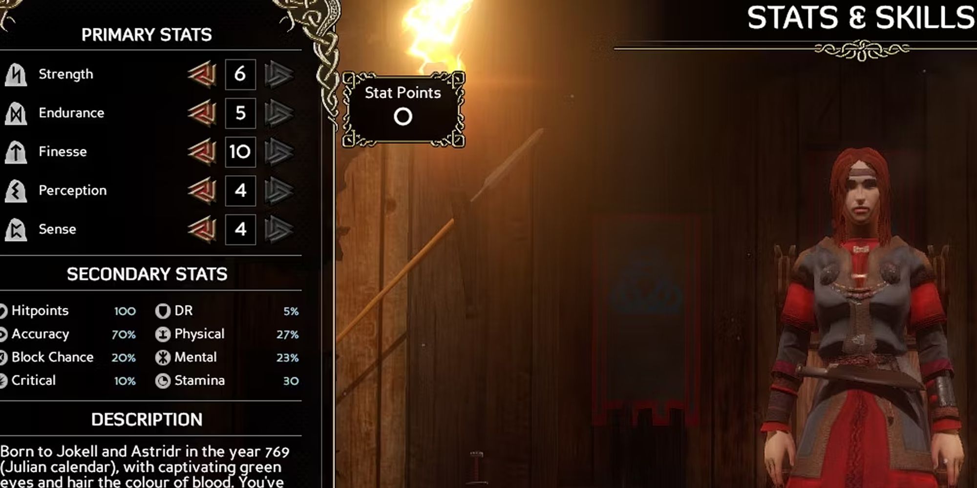 Expeditions Viking Character Screen