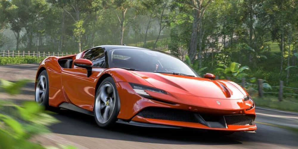 Ferrari SF90 Stradale racing on Forza Motorsport
