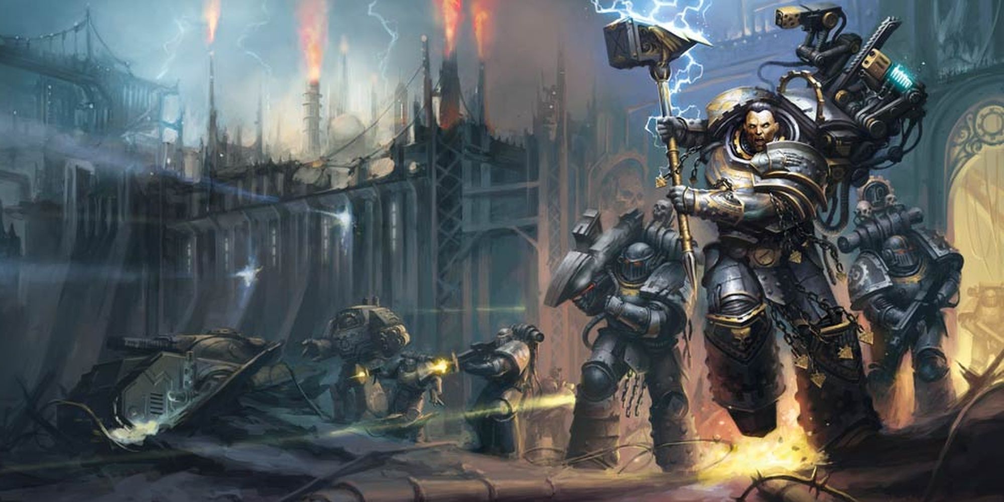 Warhammer 40,000: Ferrus Manus Leading The Charge Of Iron Hands Space Marines