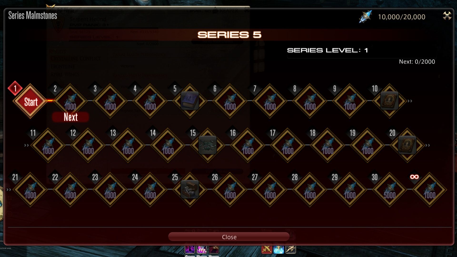 The Malmstone Tiers for Series 5 PvP in Final Fantasy 14