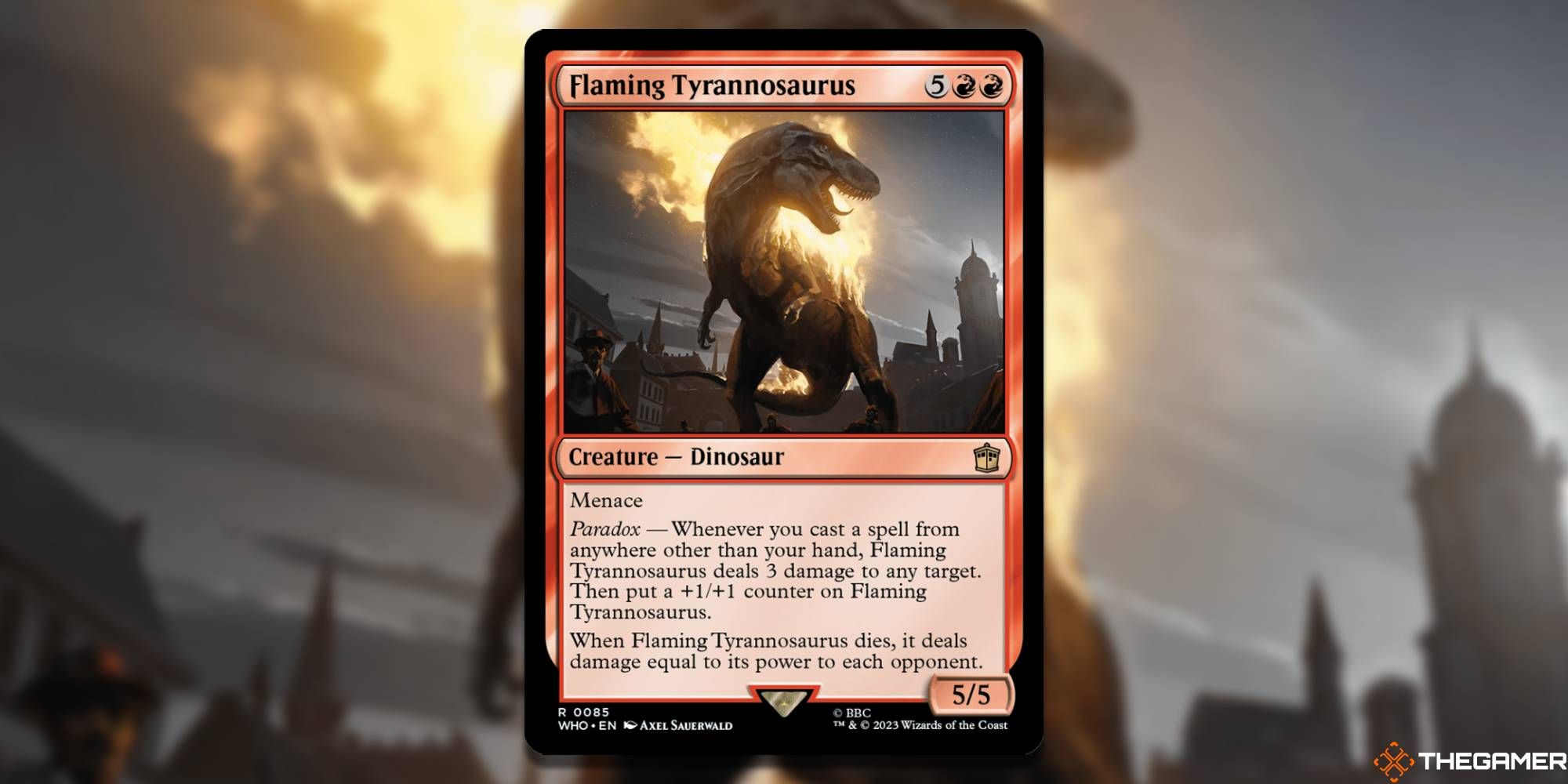 Flaming Tyrannosaurus