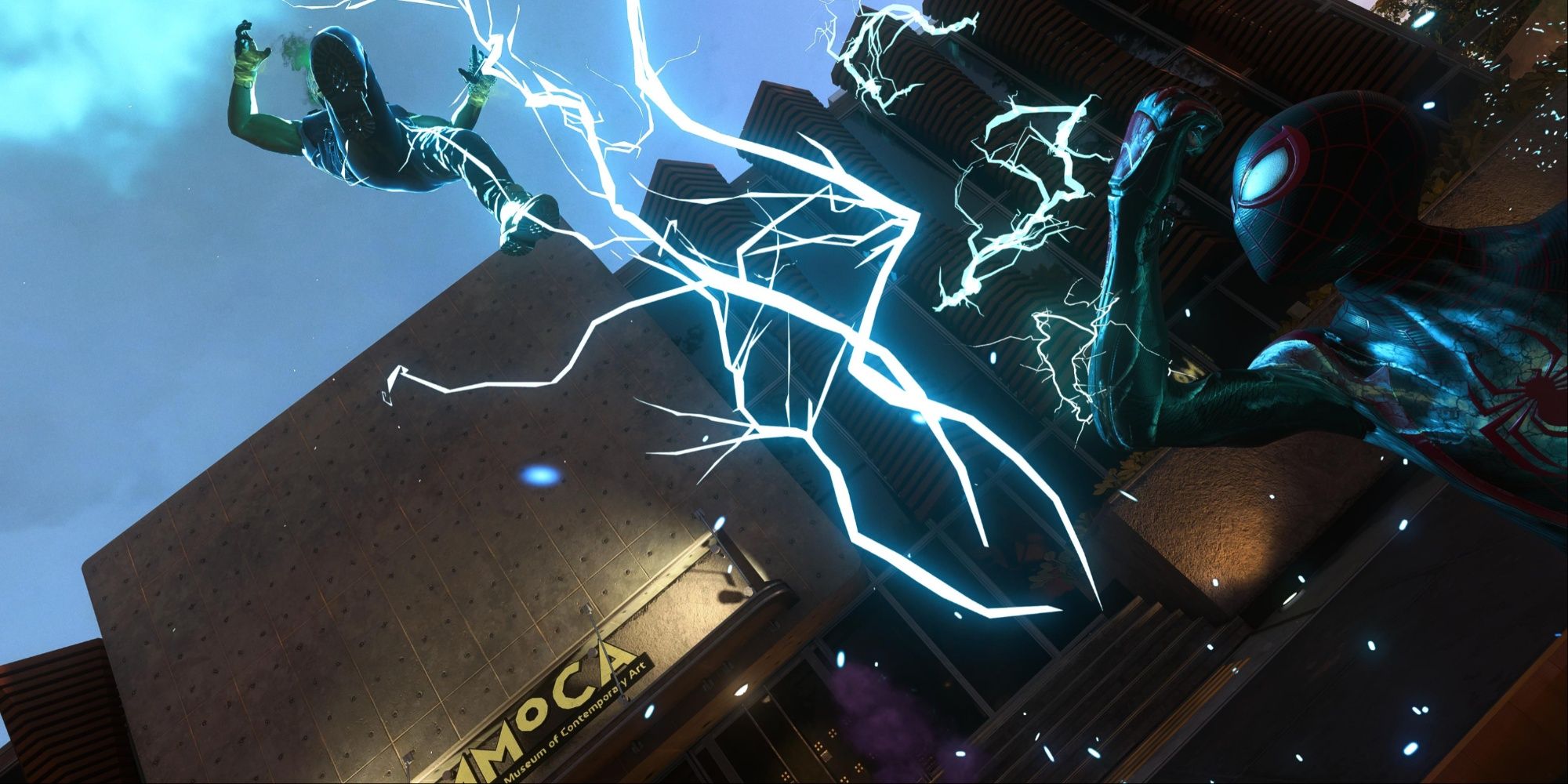 Miles performing the Galvanize ability from Marvel's Spider-Man 2