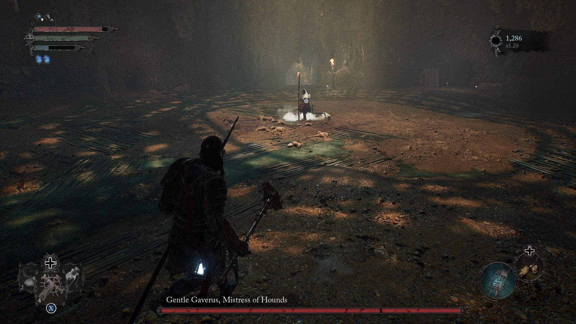 Gaverus getting ready for a charged arrow attack Lords of the Fallen
