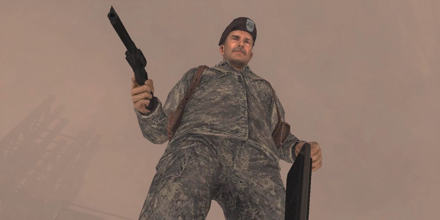 General Shepherd Standing Over Soap in Modern Warfare 2 (2009)
