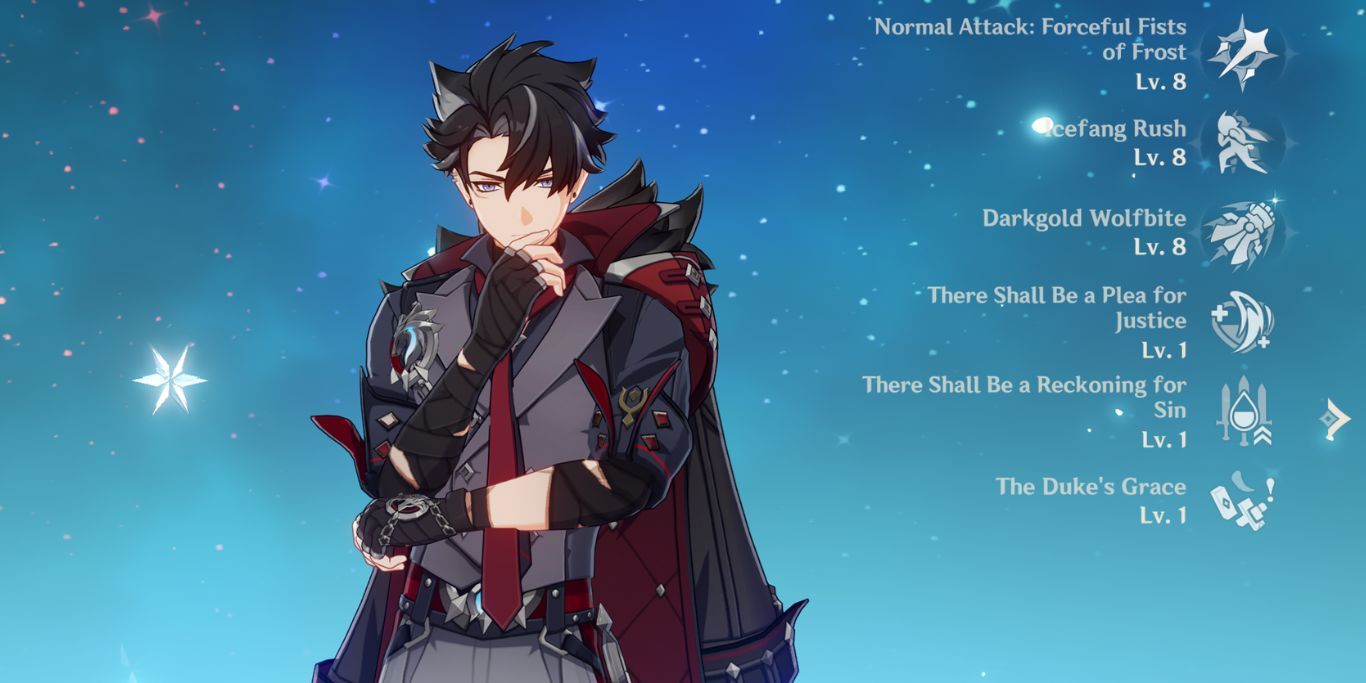 Genshin Impact Wriothesley Talent Screen