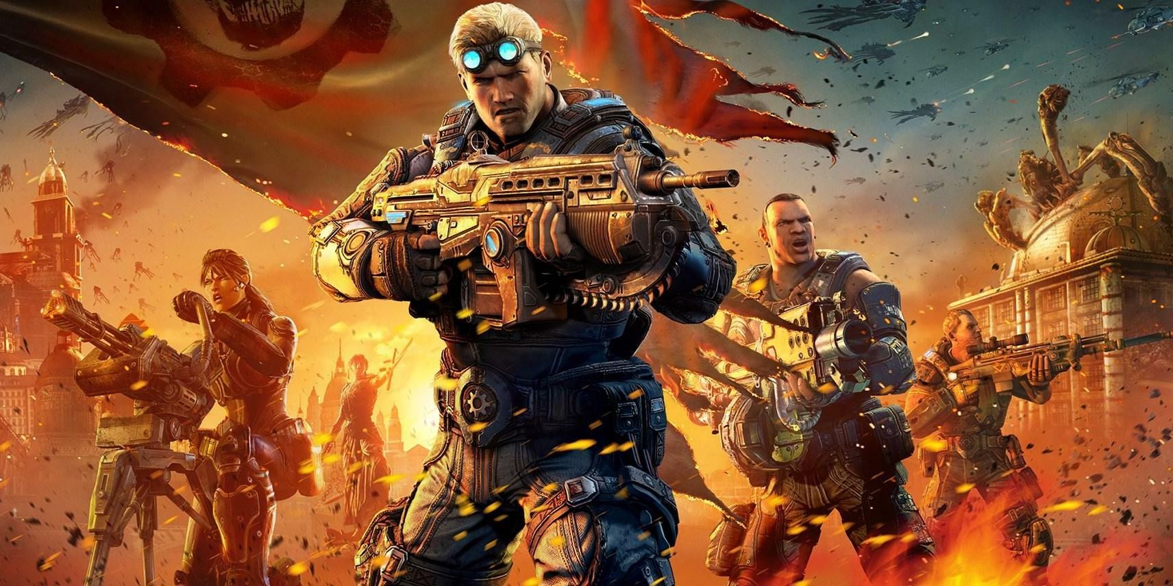 Gears of War: Judgment - Damon Baird and kilo squad fight enemies