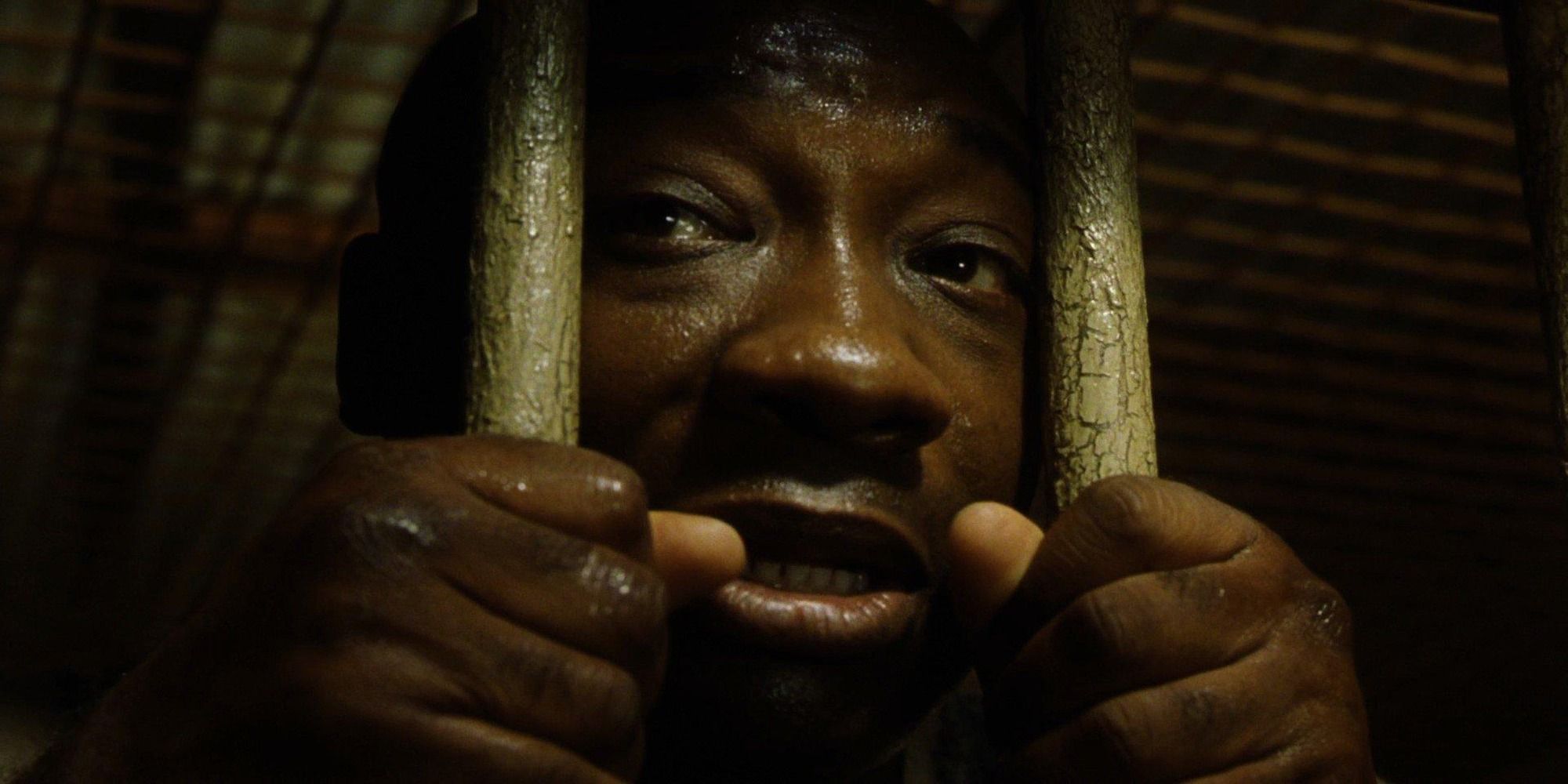 John Coffey from The Green Mile behind bars.