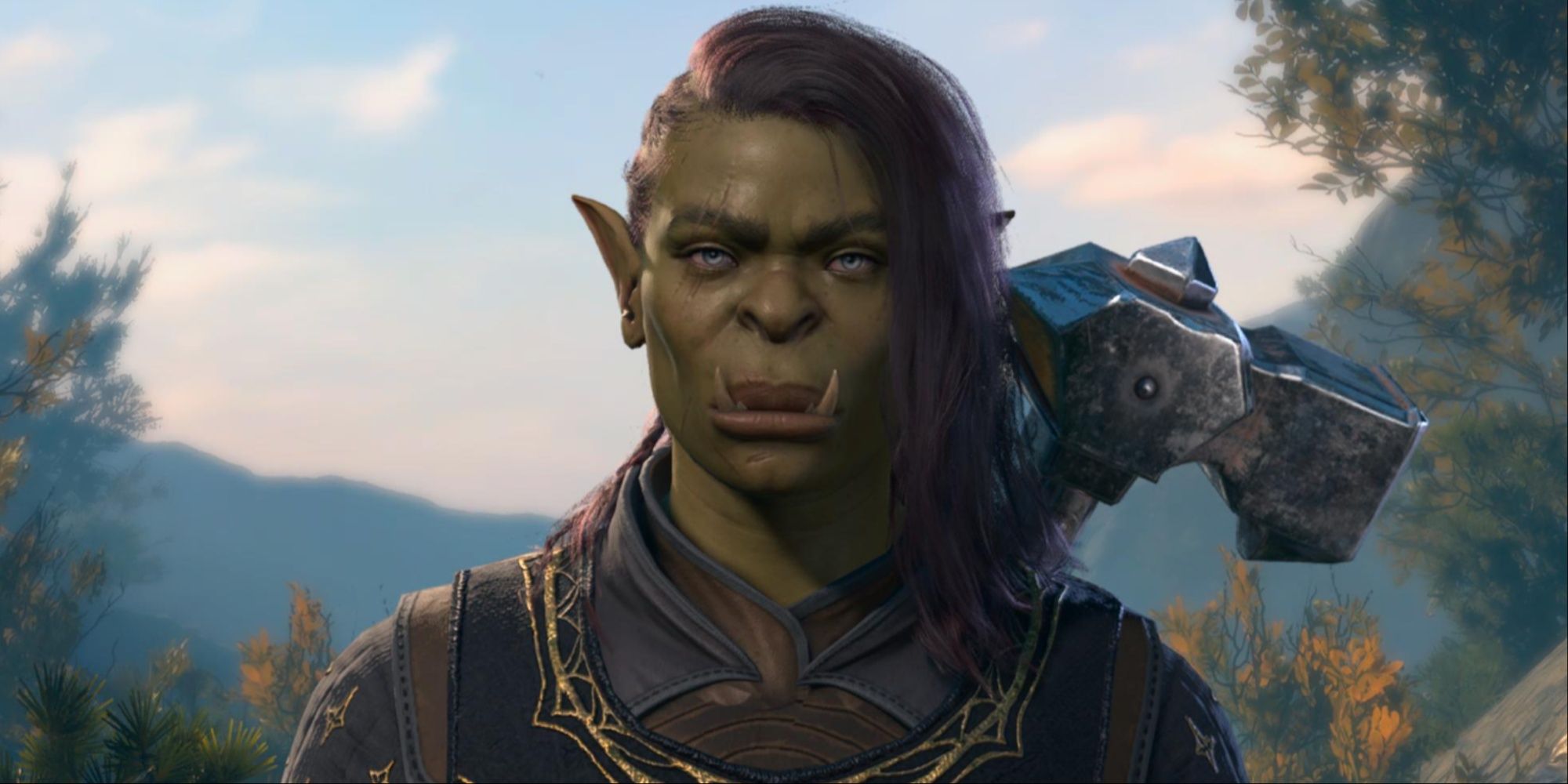 A custom Half-Orc in Baldur's Gate 3.