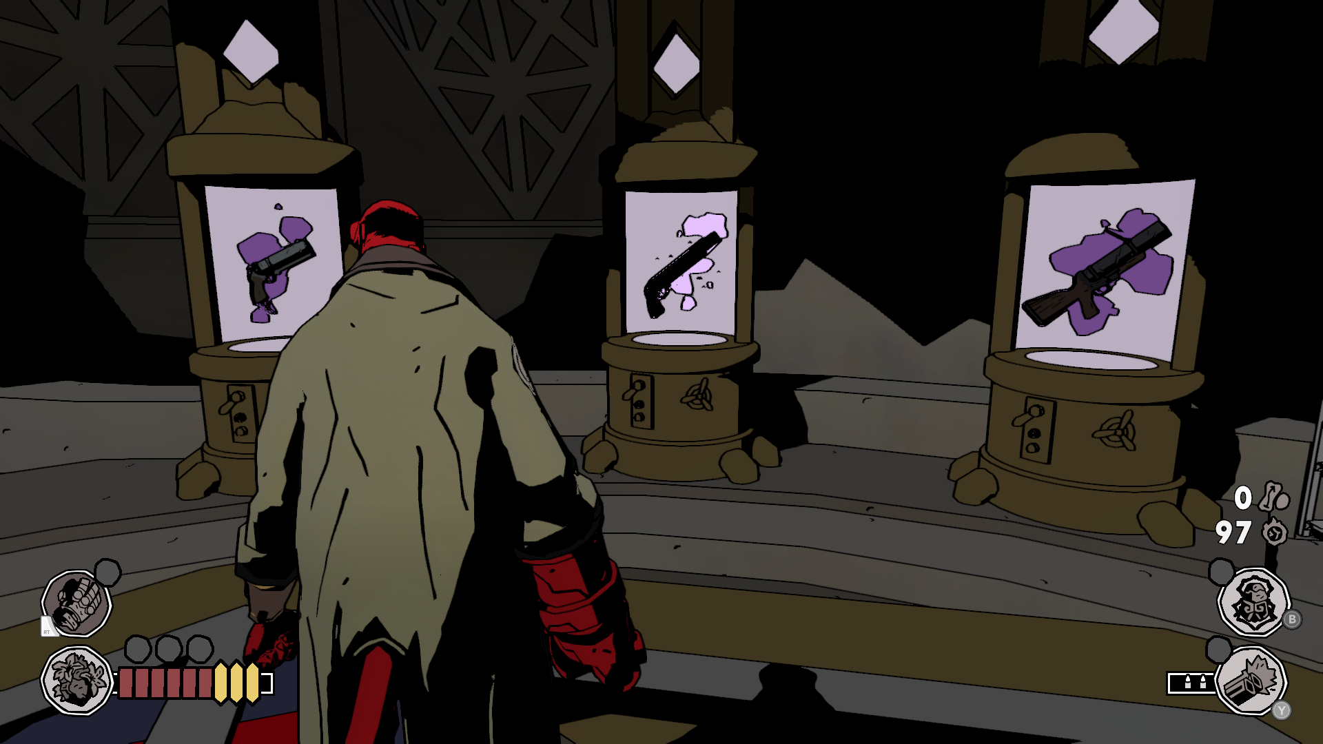 Every gun in Hellboy: Web of Wyrd.