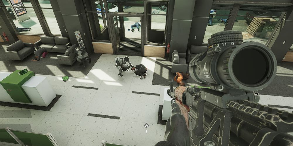 Hostage Rescue Team Unit Crouched Down And Freeing Hostage in Payday 3