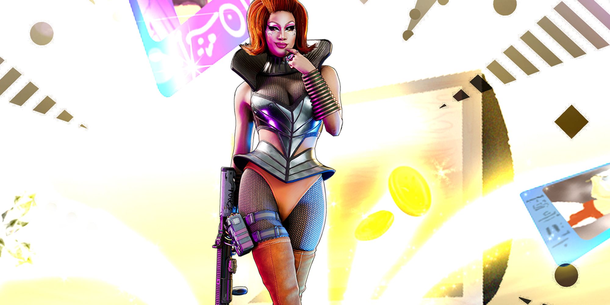 Galaxia from Hyenas with loot boxes in the background