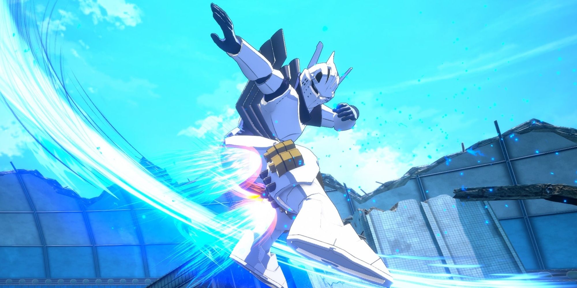 Iida throws a kick in My Hero Ultra Rumble.