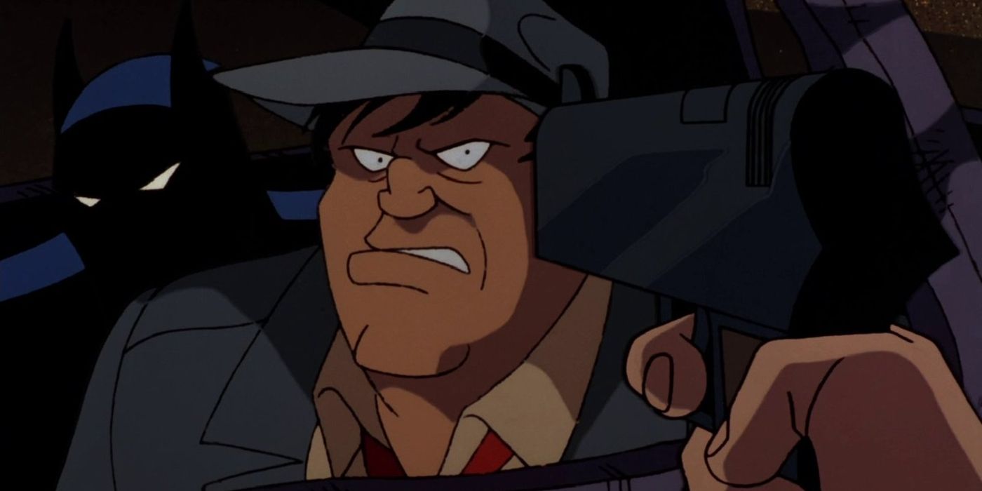 Gun Being Pointed At Harvey Bullock and Batman