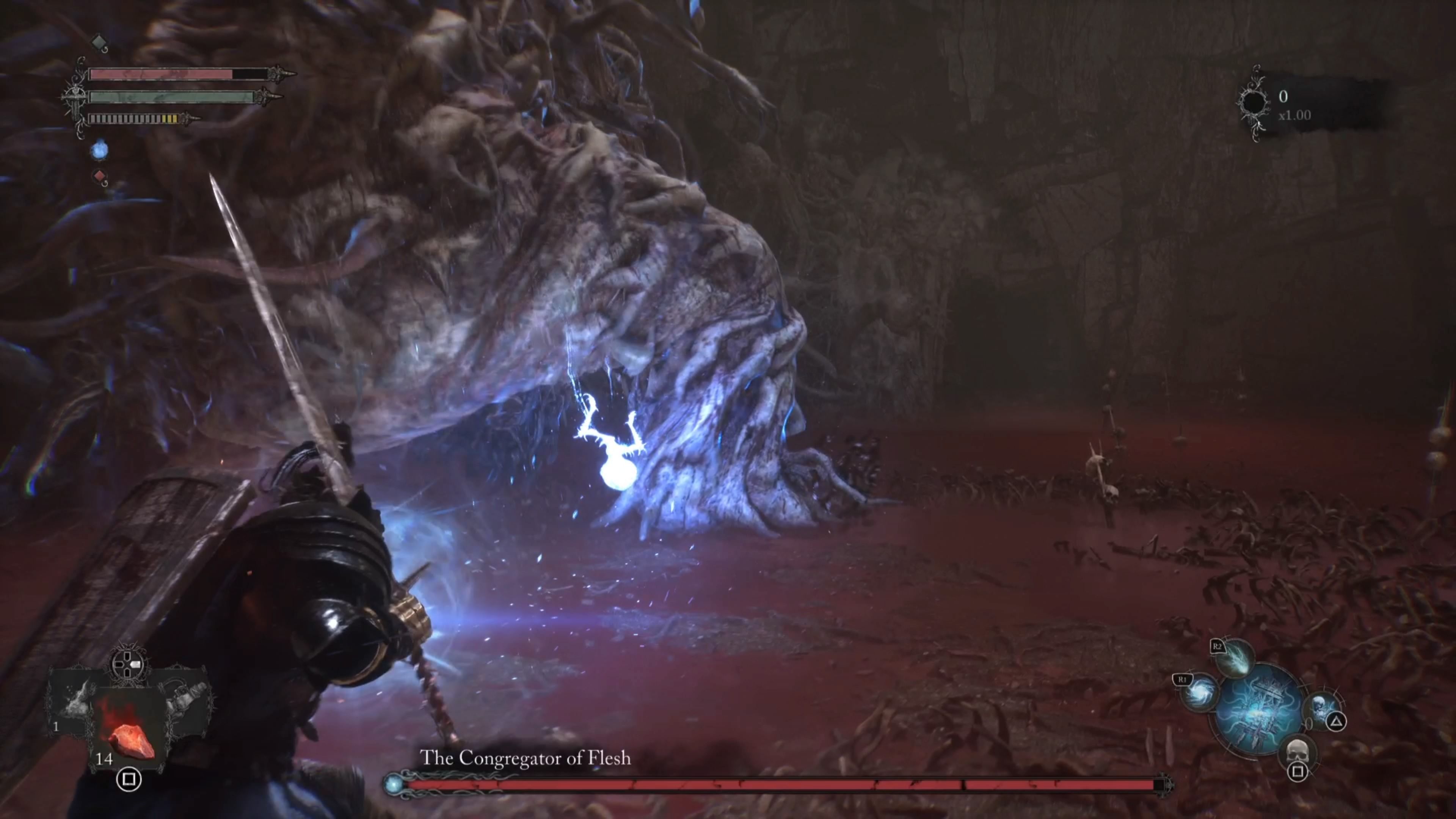 Killing Umbral entity protecting Congregator of Flesh Boss in Lords of the Fallen