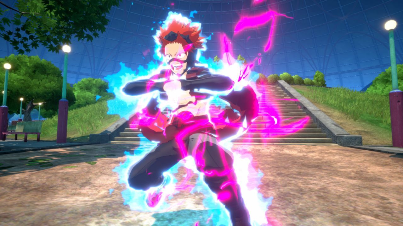 Eijirio Kirishima activating Plus Ultra in the center of the map.
