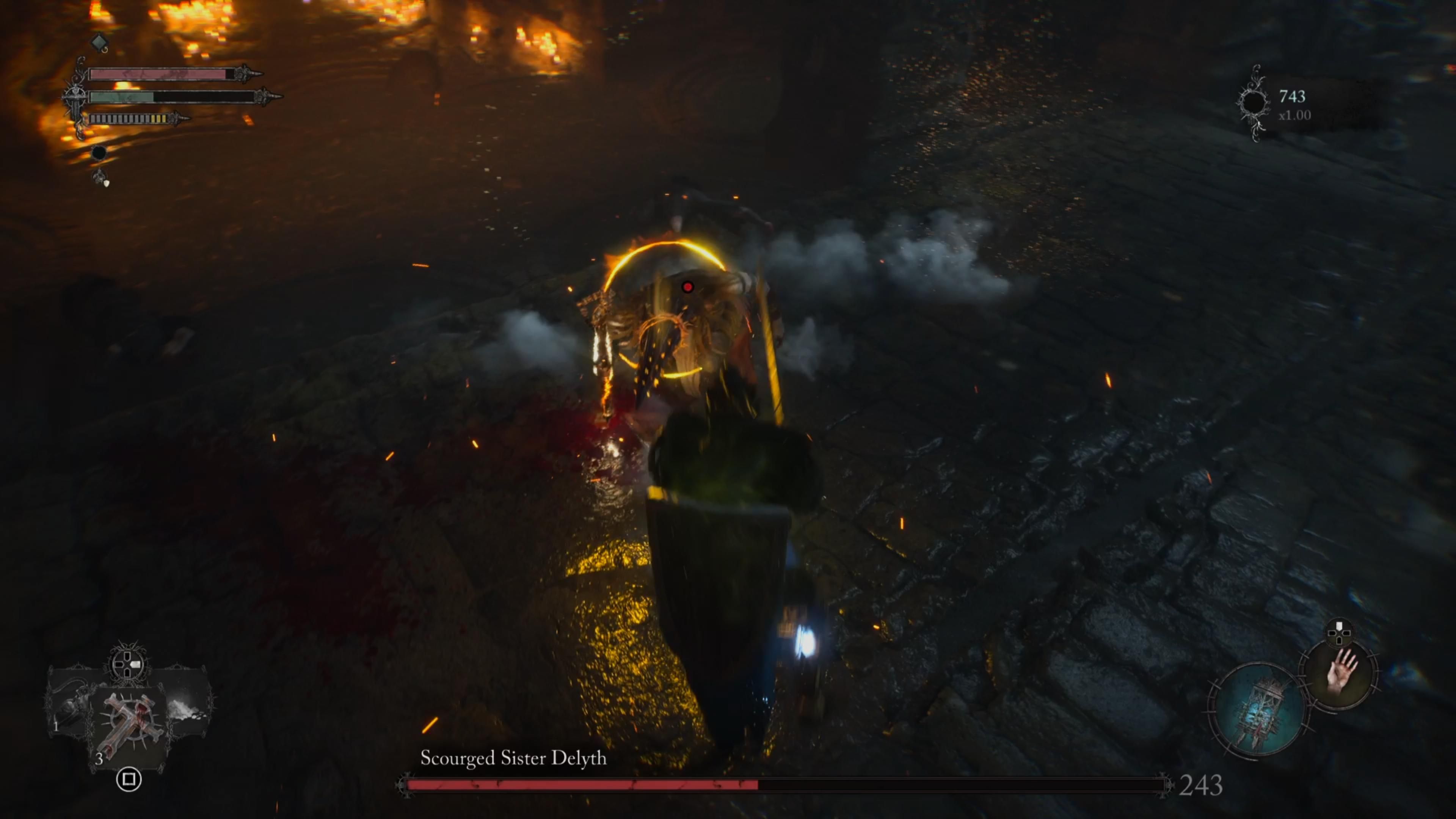 Landing visceral attack on Scourged Sister Delyth