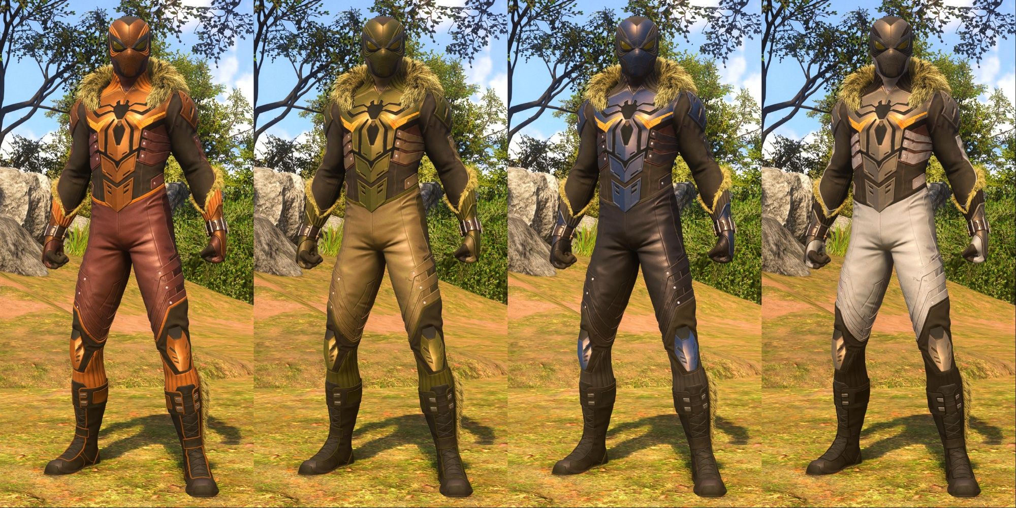 The Last Hunt suit and its different styles from Marvel's Spider-Man 2