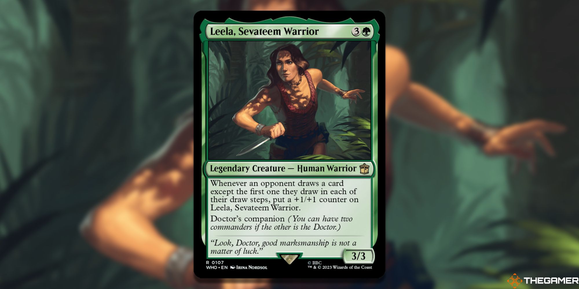Image of the Leela, Saveteem Warrior card in Magic: The Gathering, with art by Irina Nordsol
