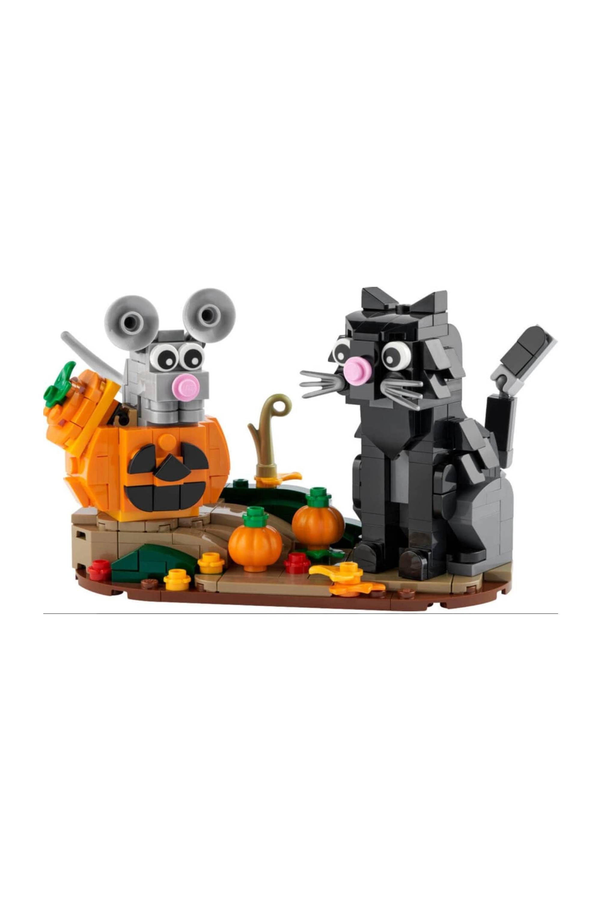 Lego Halloween Cat and Mouse