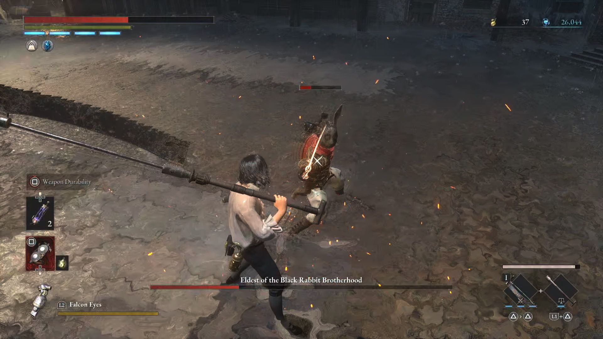 Lies Of P, Black Rabbit Brotherhood, The fencing brother missing a thrust attack
