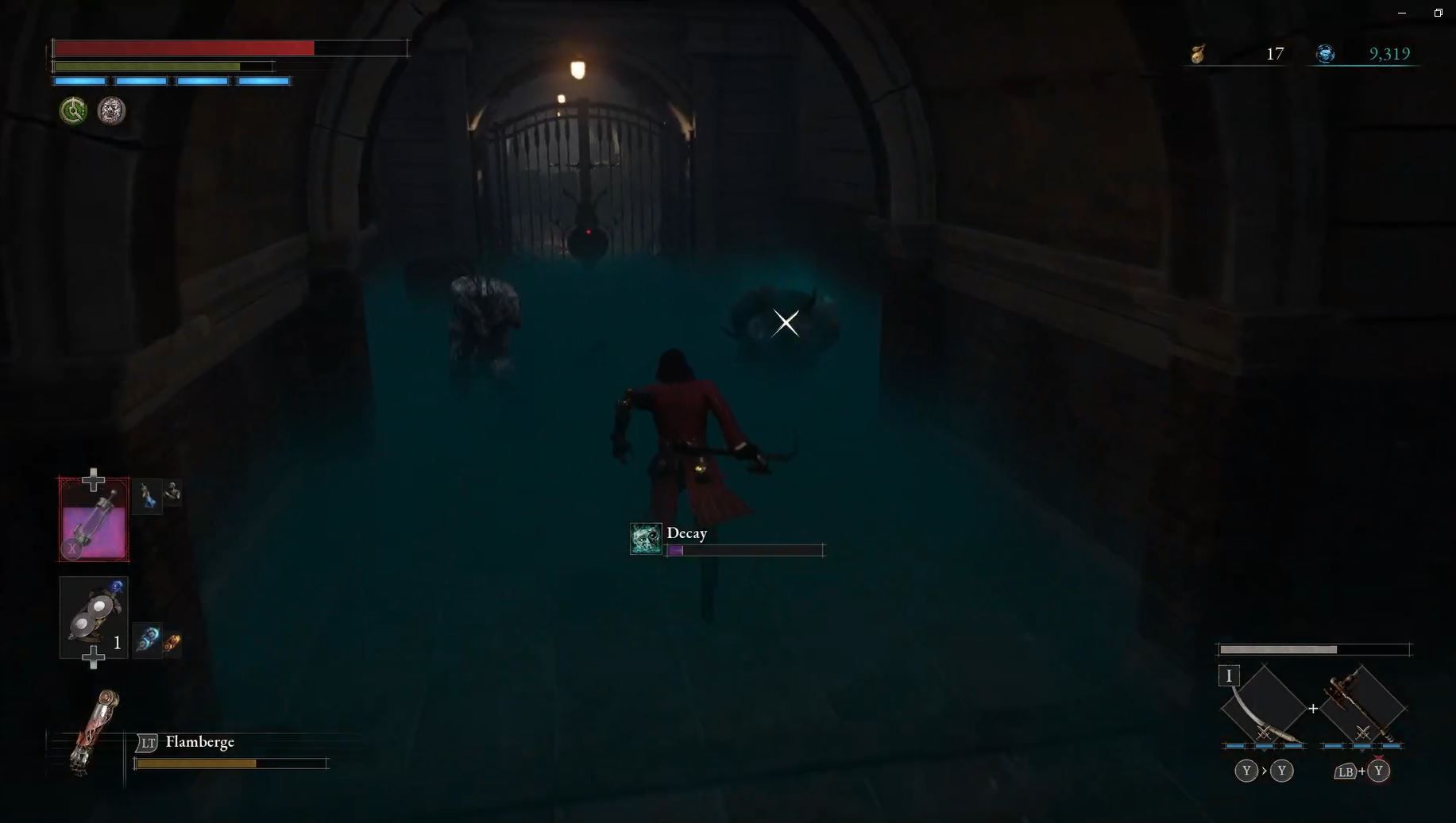 P targets decay carcass guarding underground passage shortcut door in Lies of P
