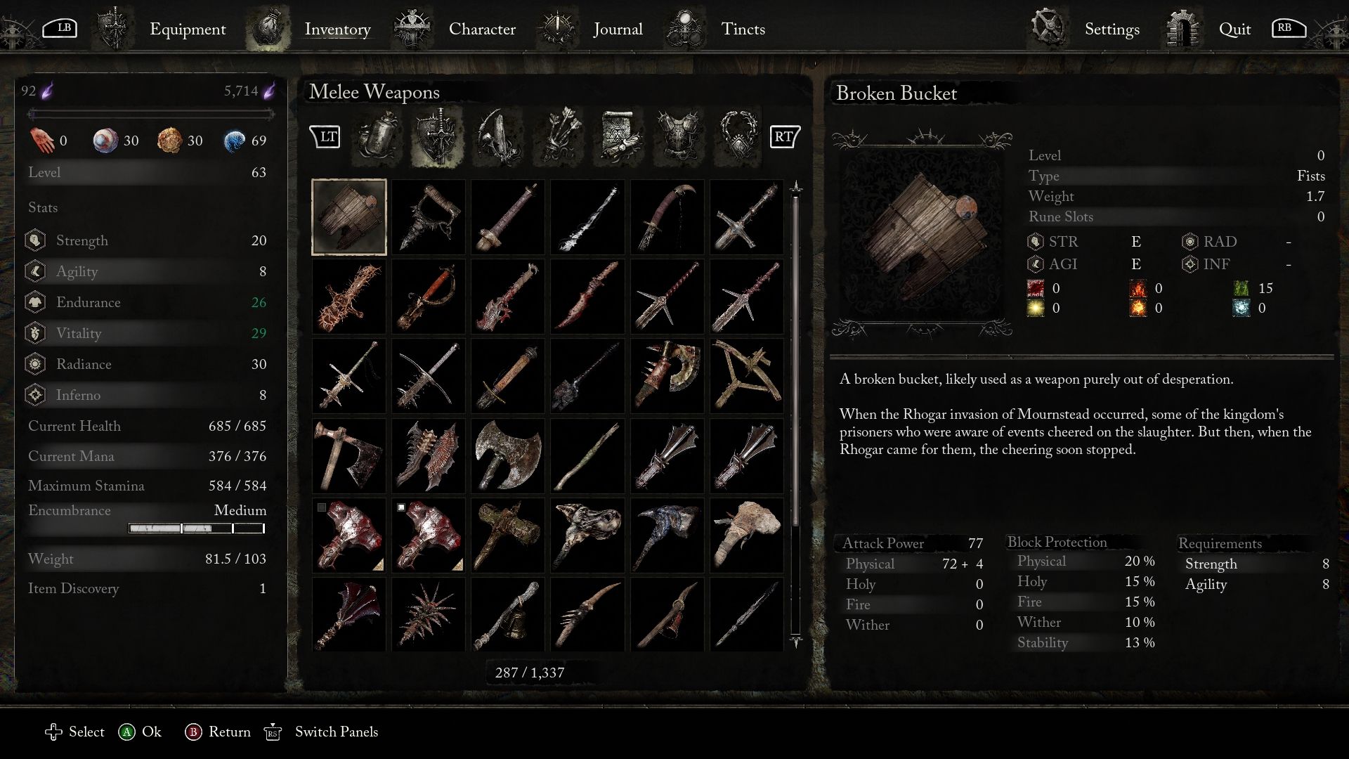 List of different weapons in lords of the fallen
