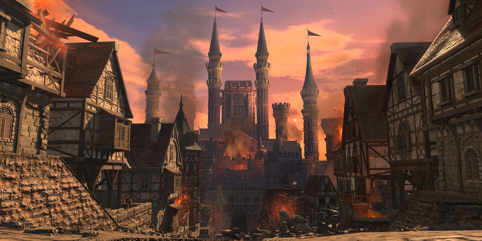 c castle in golbez's memory on fire in the lunar subterrane dungeon