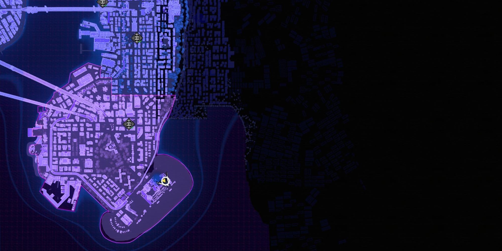 Marvel's Spider-Man 2 Map coordinates to the Coney Island fair at the south of the map