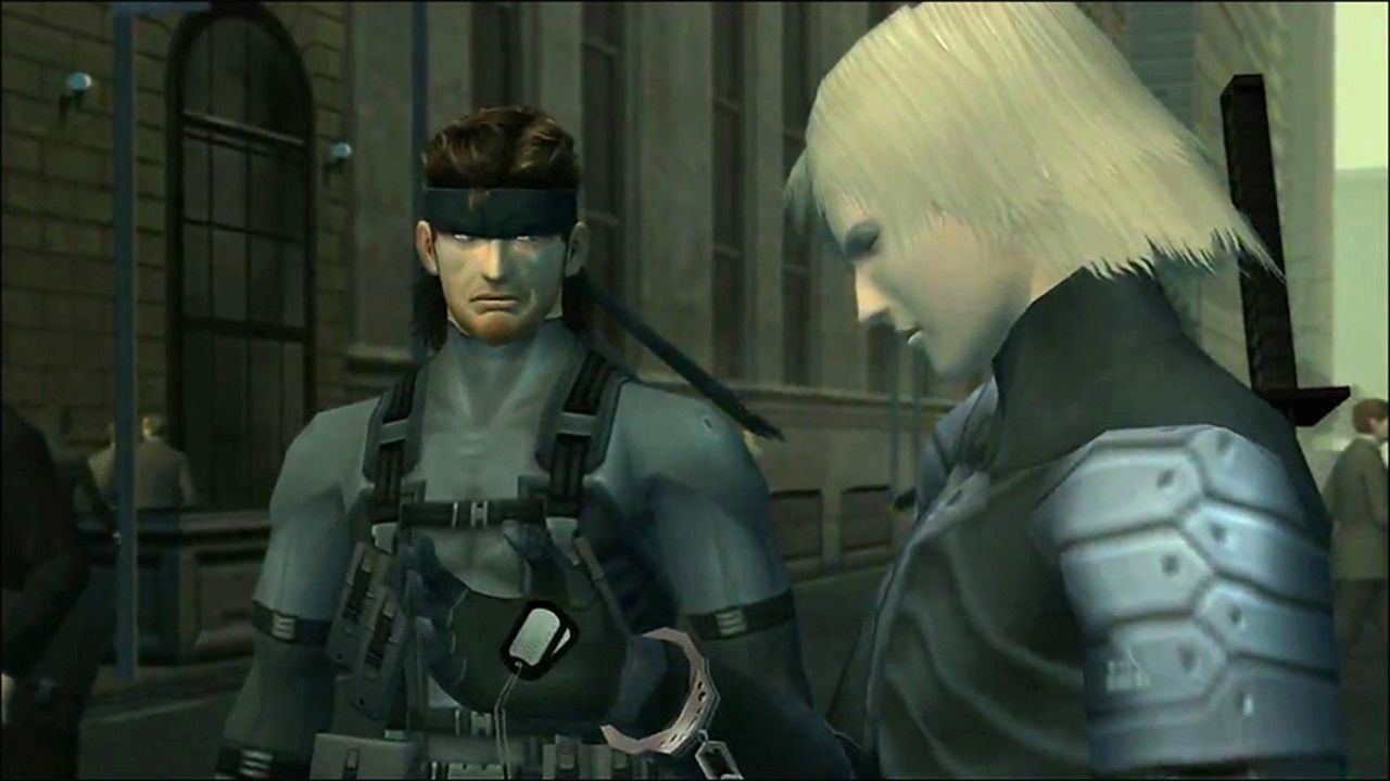 Metal Gear Solid 2 - Raiden and Snake Standing in Manhattan