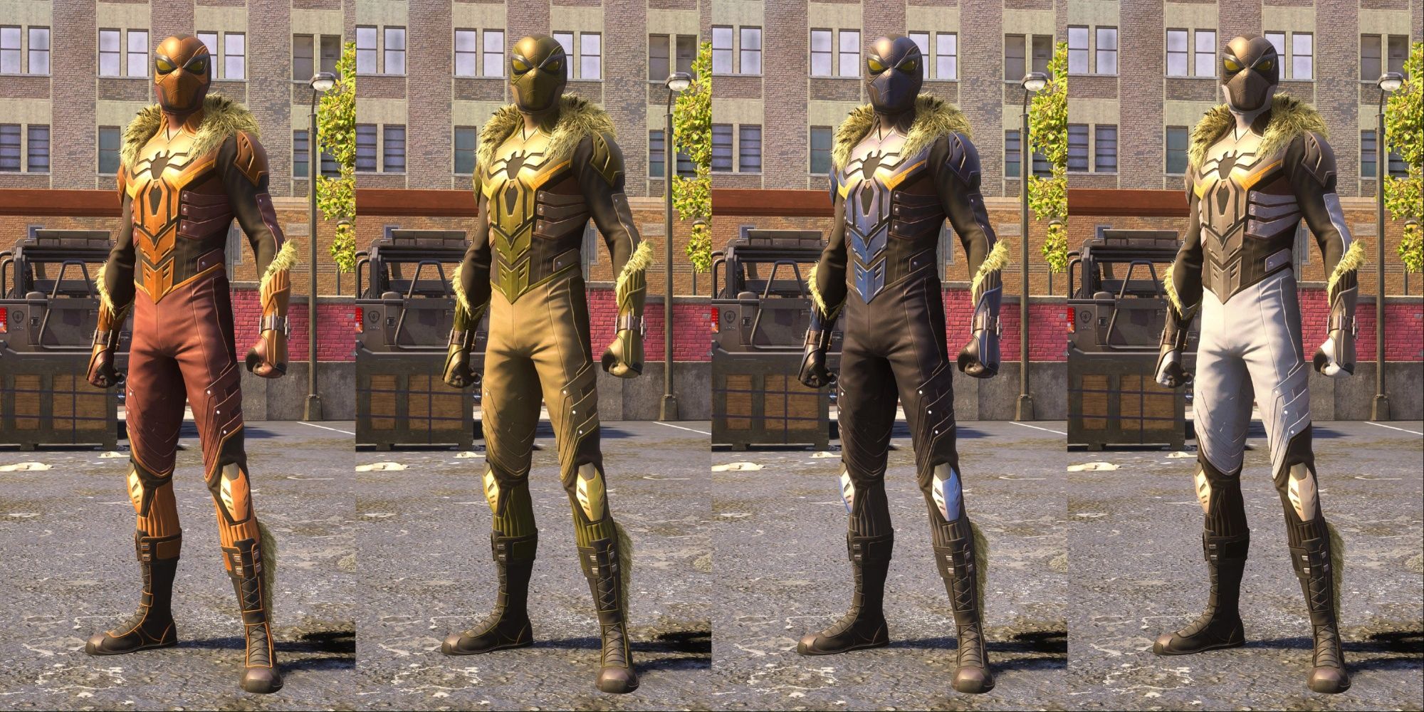 The Most Dangerous Game suit from Marvel's Spider-Man 2