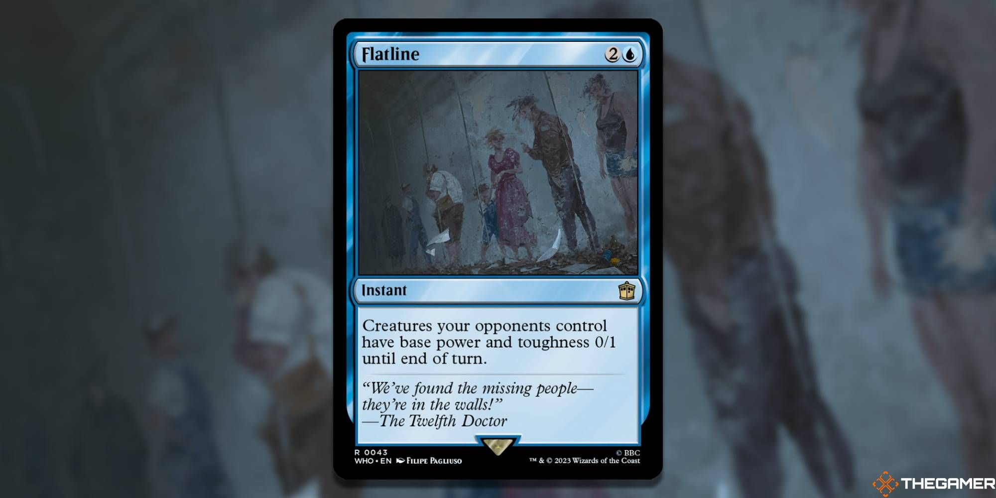 MTG Flatline card and art background
