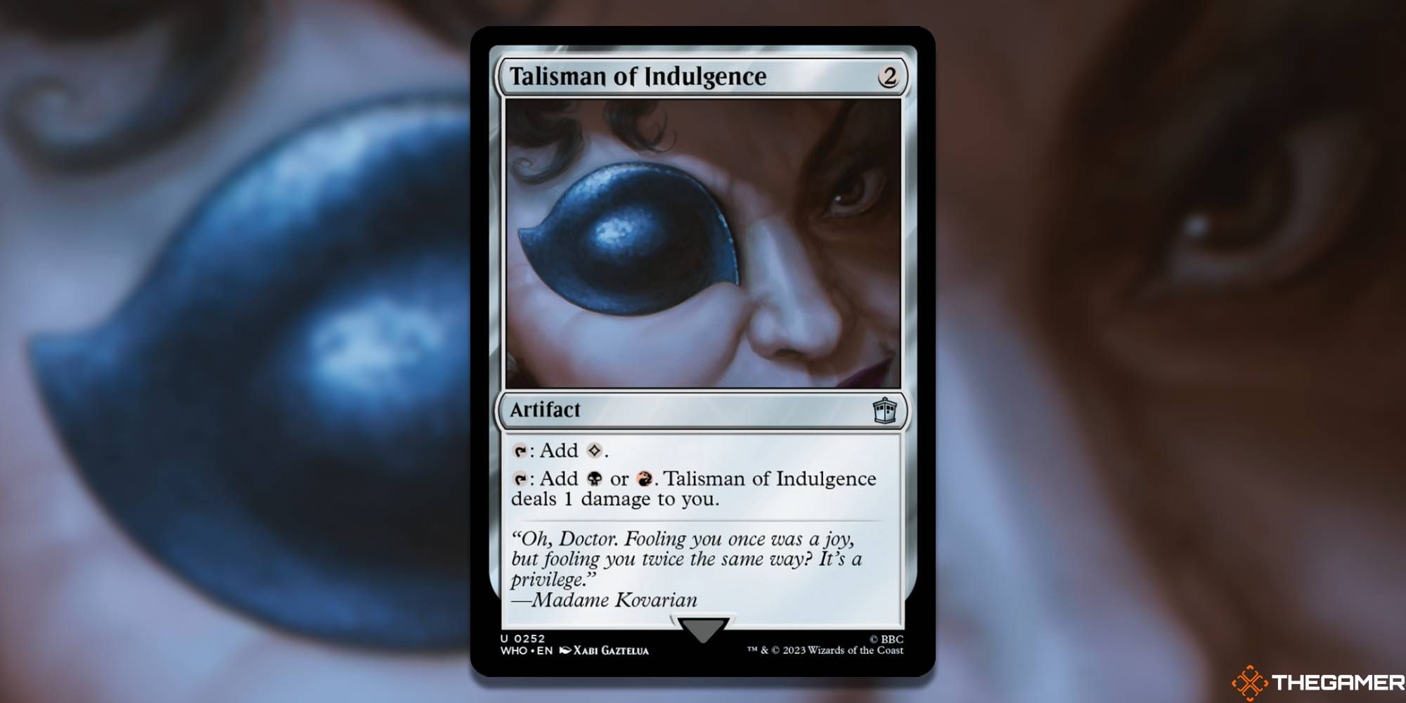 MTG Talisman of Indulgence card and art background